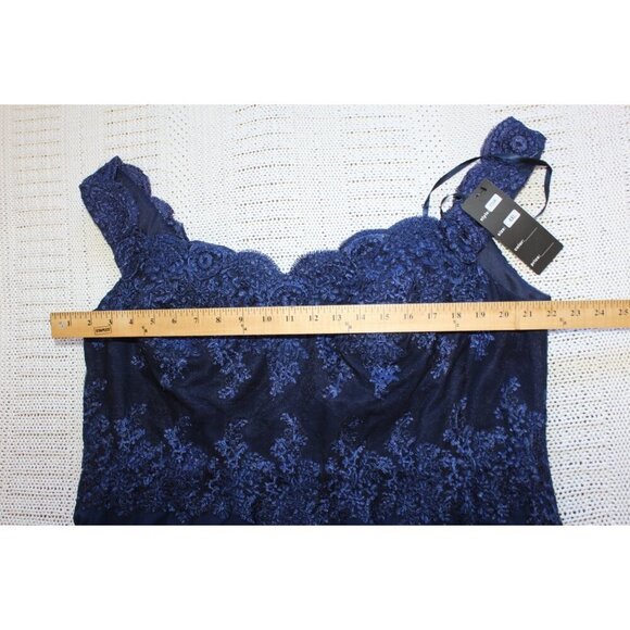 NWT Cinderella Divine Chiffon Maxi Dress 4XL Embellished Gown Blue Off Shoulders - Picture 4 of 12